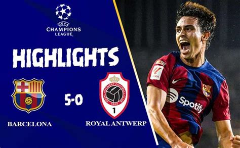 Antwerp. 6. 1. 0. 5. -11. 3. Expert recap and game analysis of the Barcelona vs. Antwerp Uefa Champions League game from September 19, 2023 on ESPN.